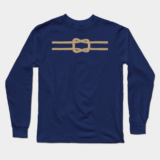 Reef knot on rope Long Sleeve T-Shirt by Designed by JB